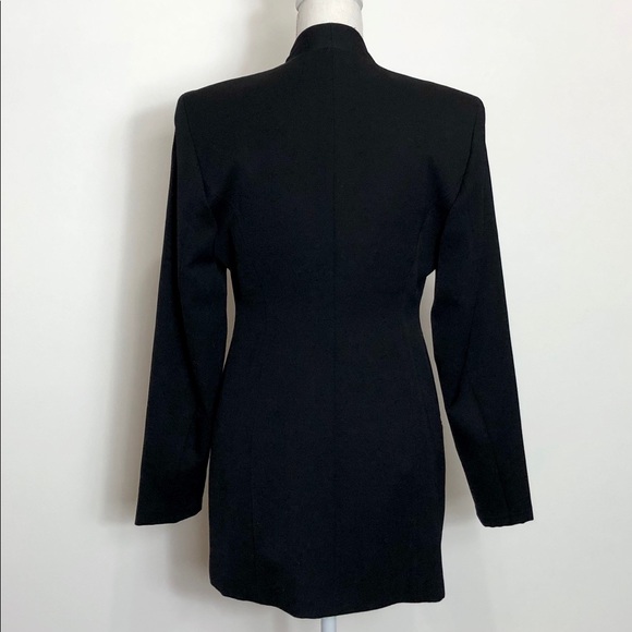 Tahari Classics Wool Long Length Black Blazer - Picture 2 of 8